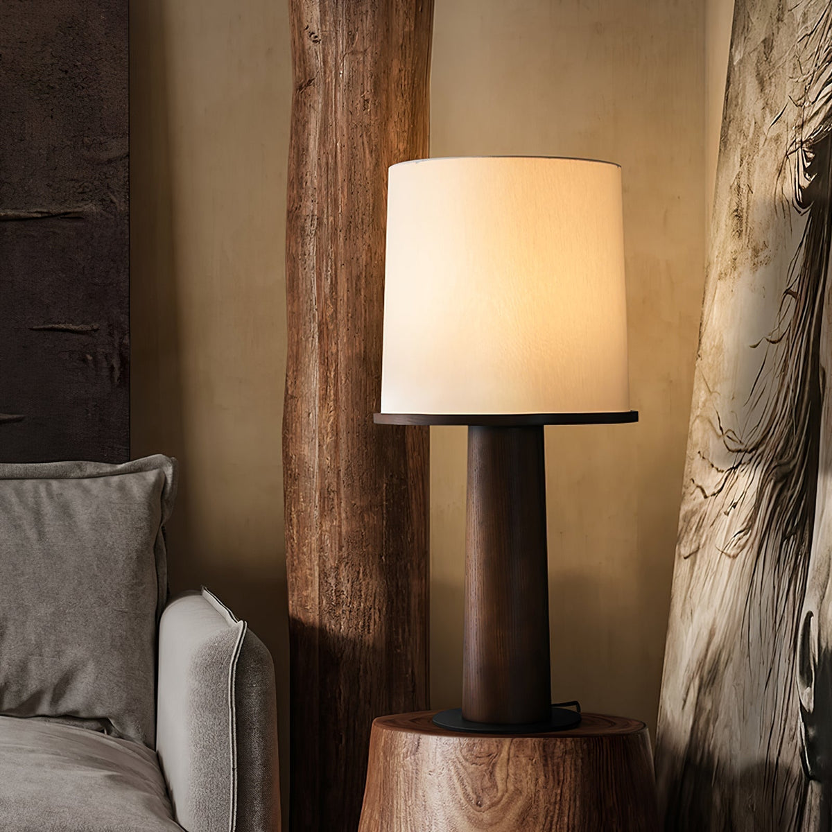 Rinirielle Houten Stoffen Moderne tafellamp