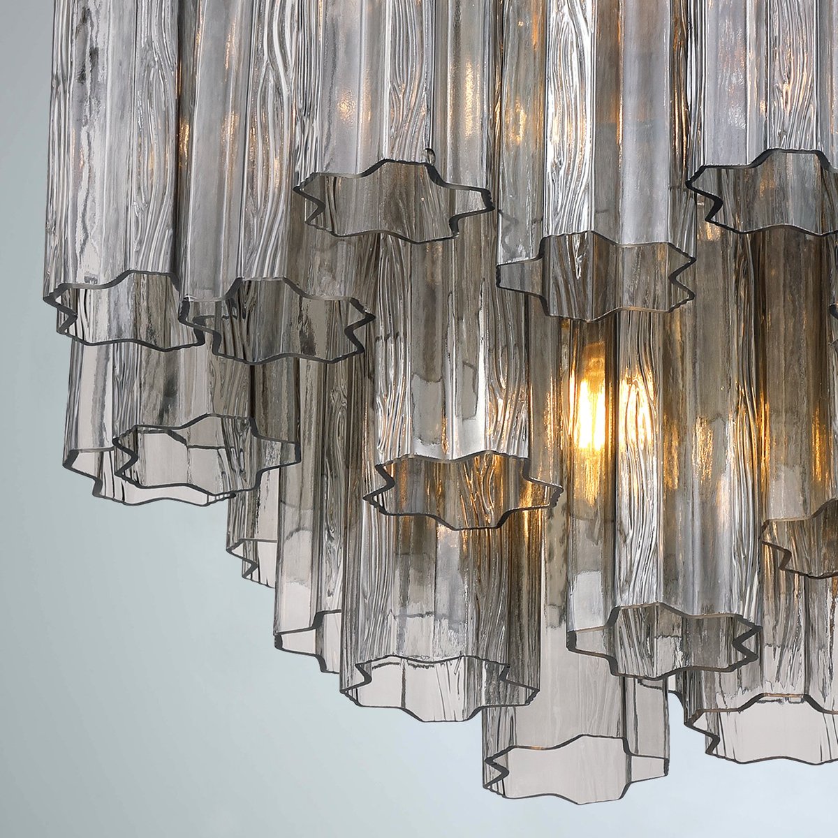 Namo Murano Kroonluchter Glasbuis Lagen Amber