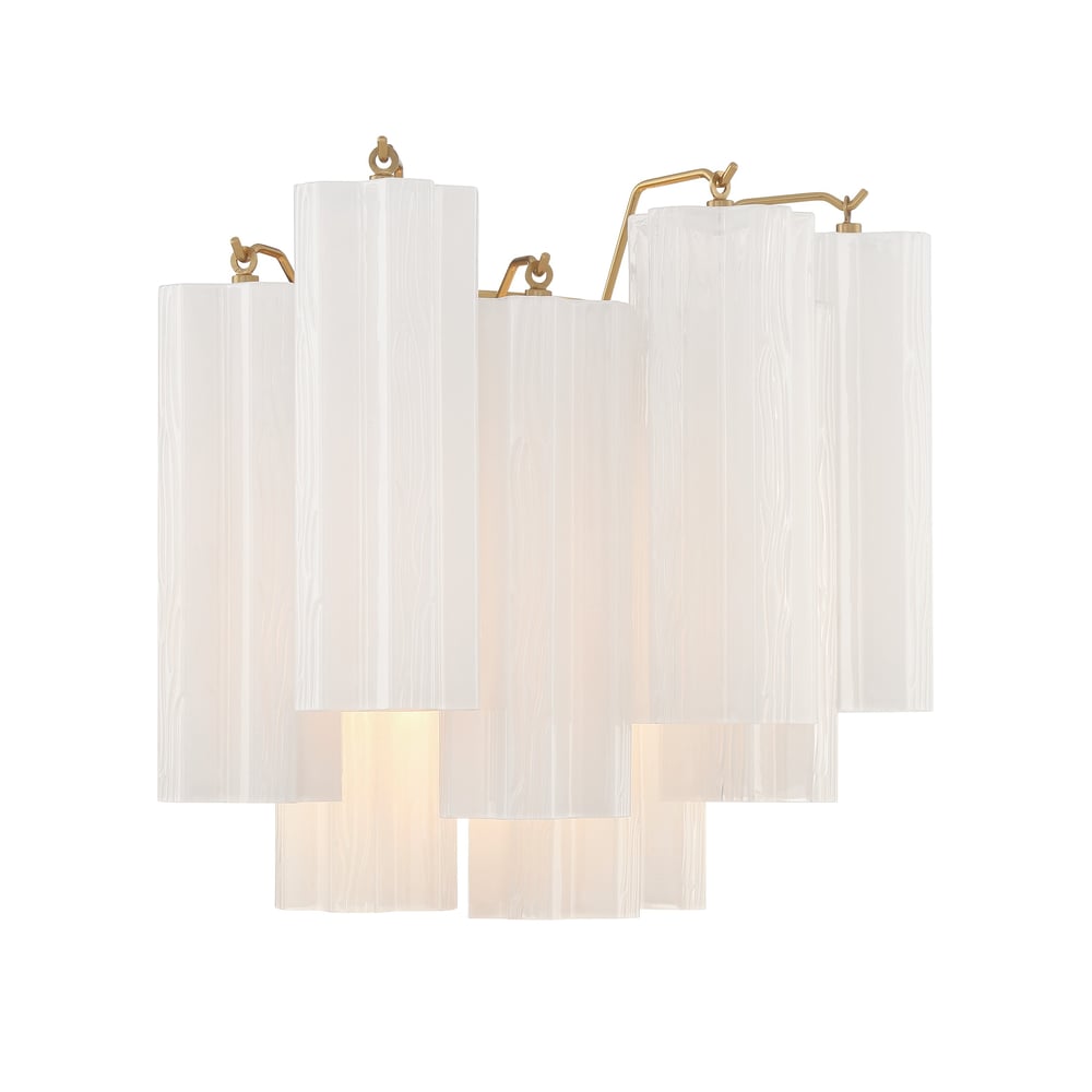 Ravo wandlamp Tronchi Glasbuis Gelaagd Amber Modern