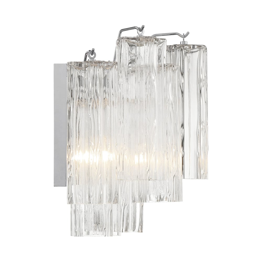 Ravo wandlamp Tronchi Glasbuis Gelaagd Amber Modern