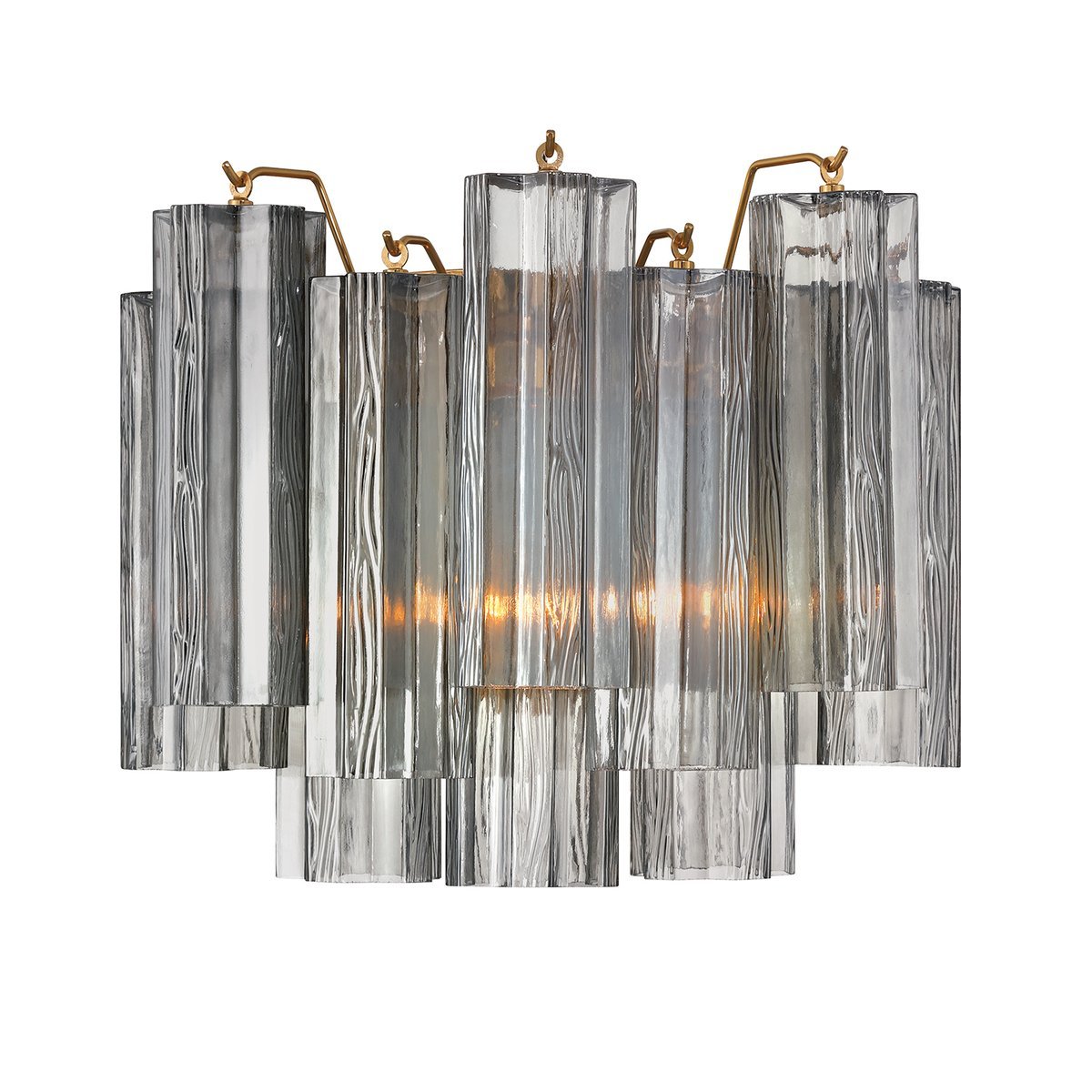 Ravo wandlamp Tronchi Glasbuis Gelaagd Amber Modern