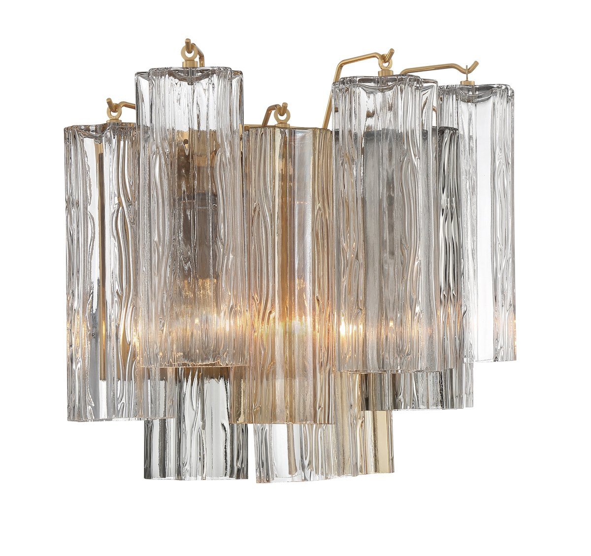 Ravo wandlamp Tronchi Glasbuis Gelaagd Amber Modern