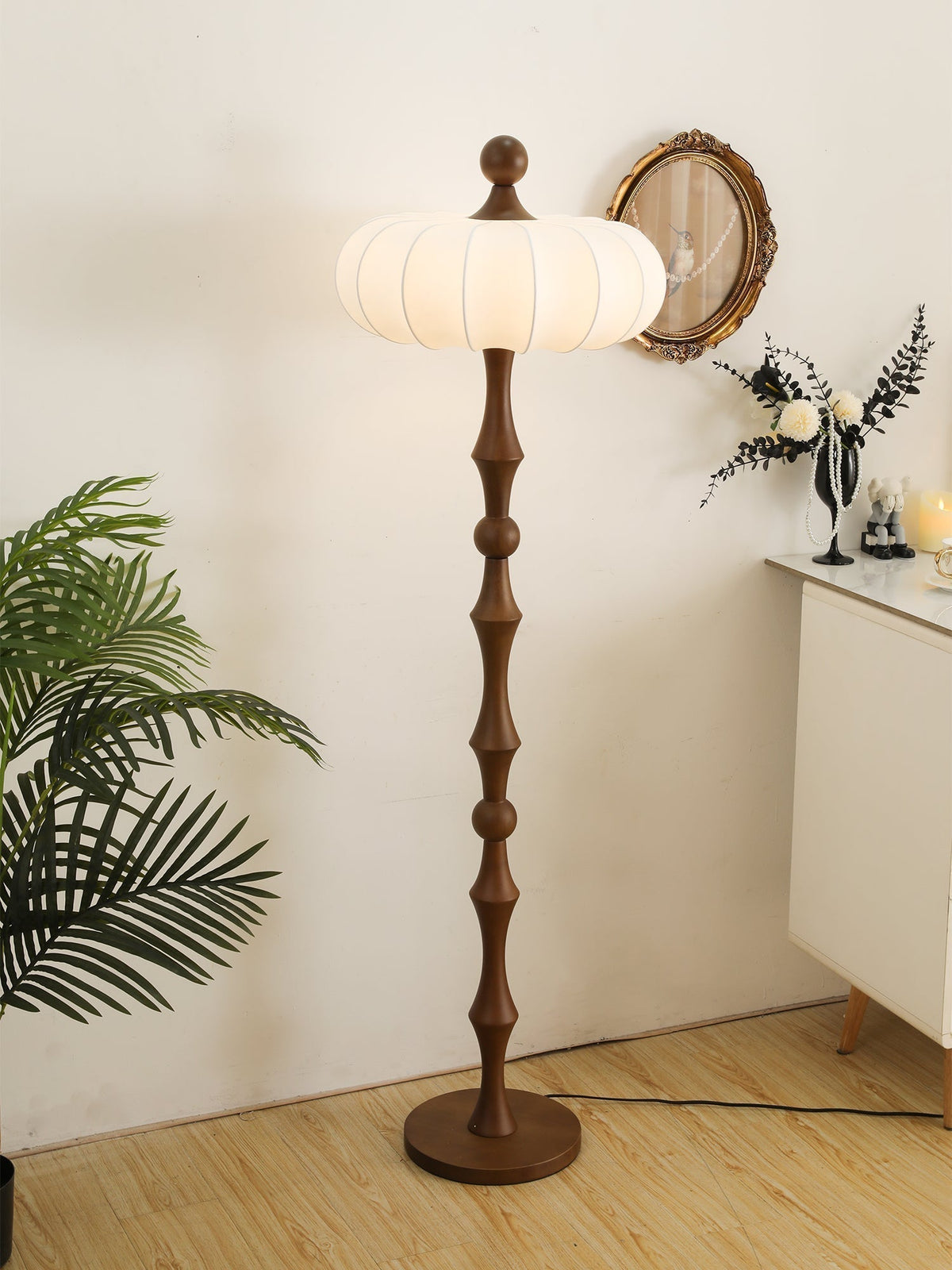 Sylirira Houten Zijde vloerlamp