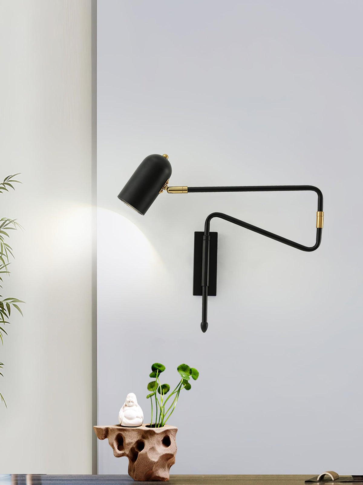 Nox verstelbare arm wandlamp met stekker