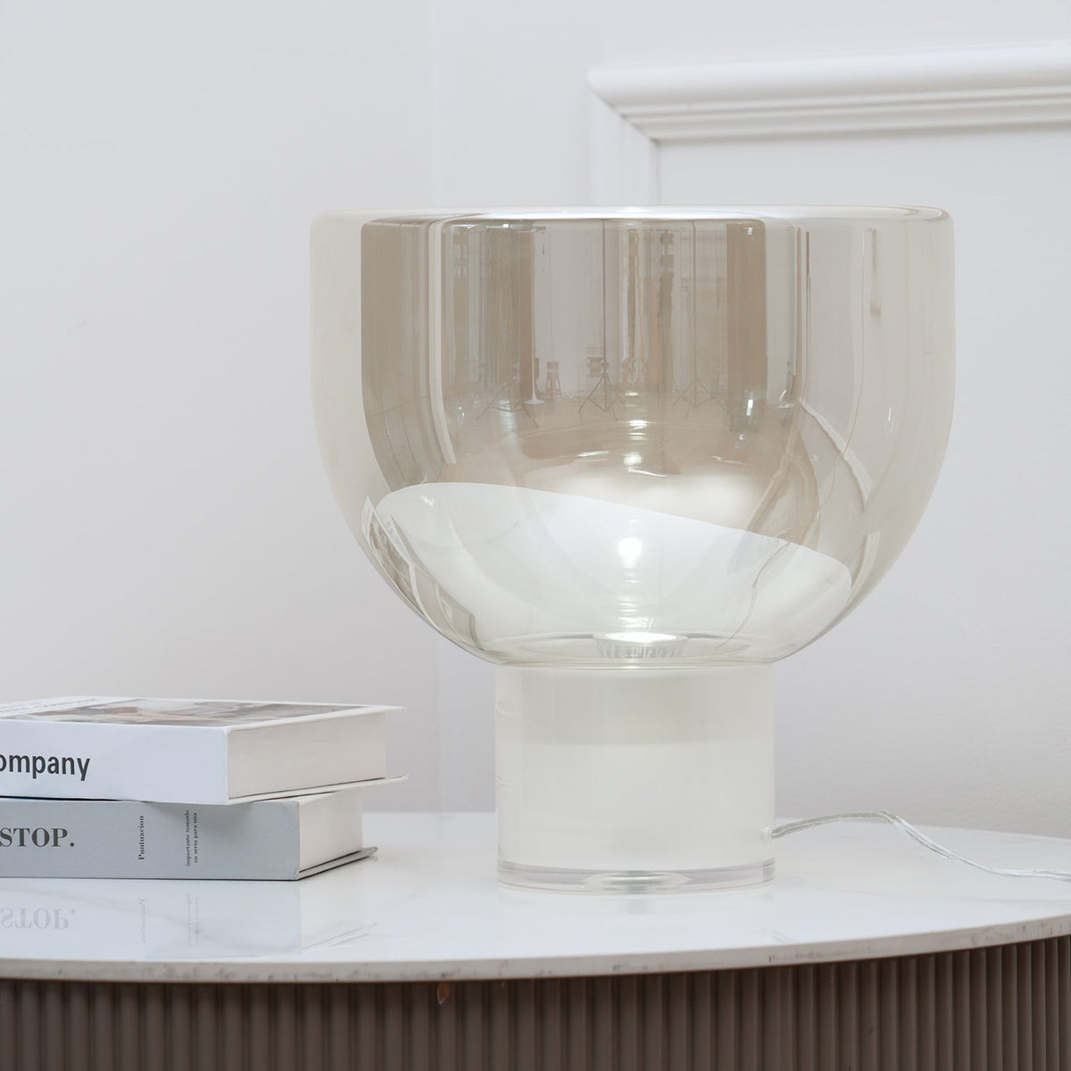 Cavm elegante tafellamp van glas