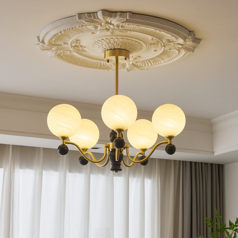Ershaan sfeer elegantie vintage messing hout kroonluchter