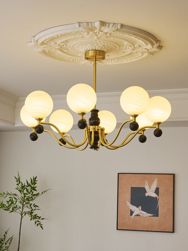 Ershaan sfeer elegantie vintage messing hout kroonluchter