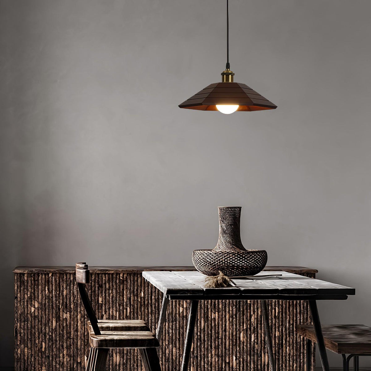 Evys Traditionele hanglamp van hout