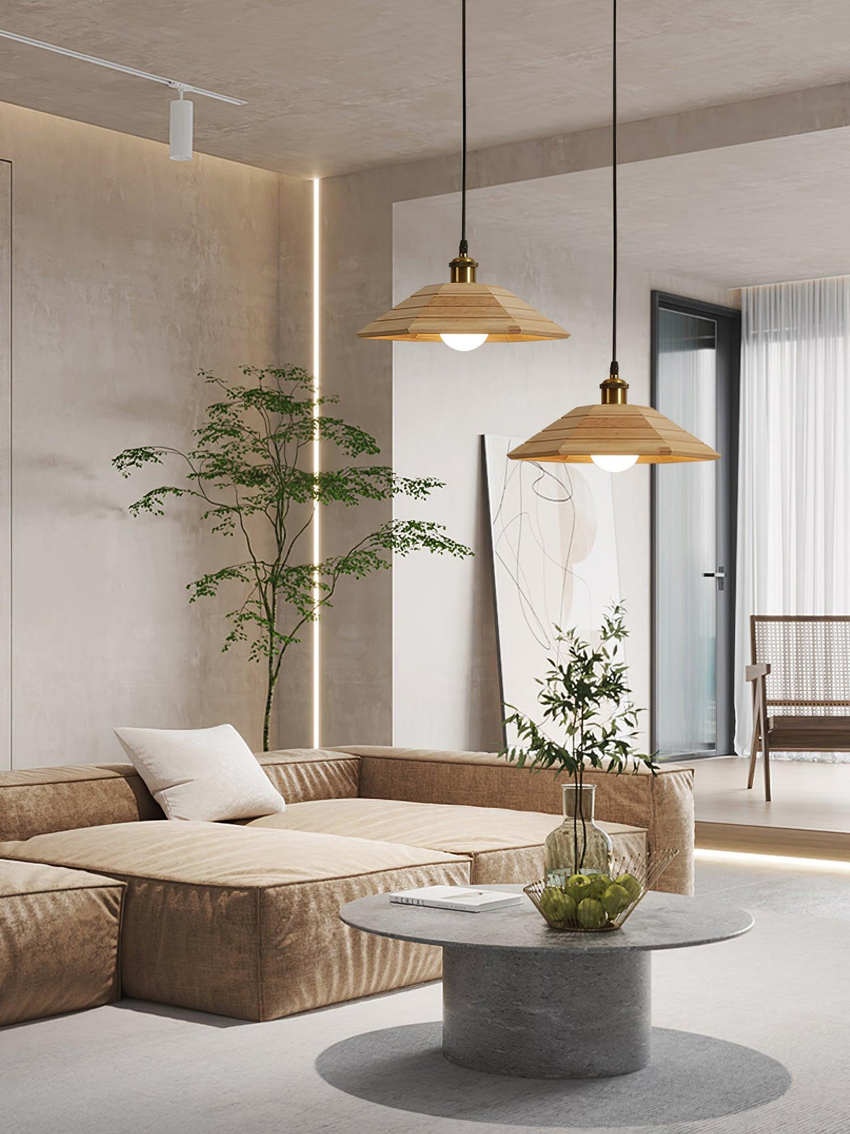 Evys Traditionele hanglamp van hout