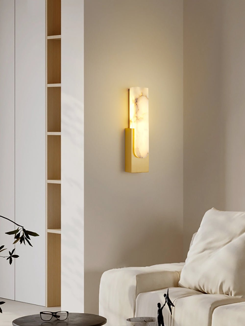 Xaldy wandlamp van albast