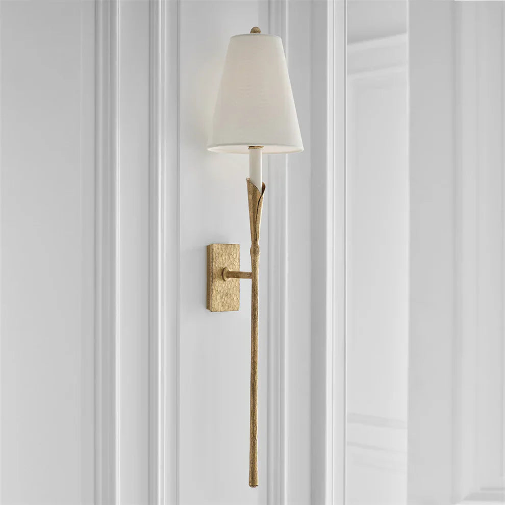 Alessio Vintage Antiek Metaal Stof Wandlamp Lampenkap Keuken Slaapkamer Woonkamer