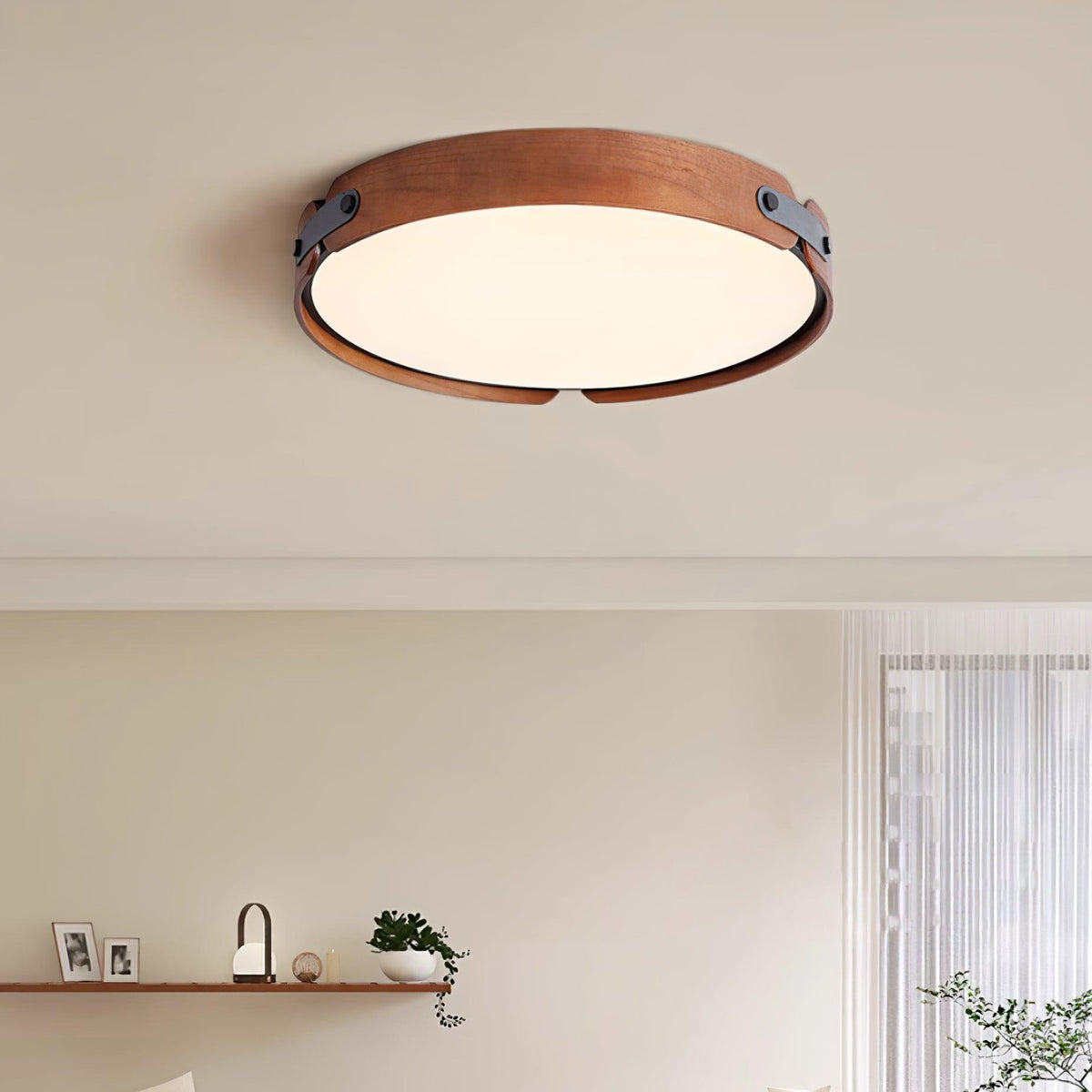 Edan Moderne minimalistische plafondlamp van hout