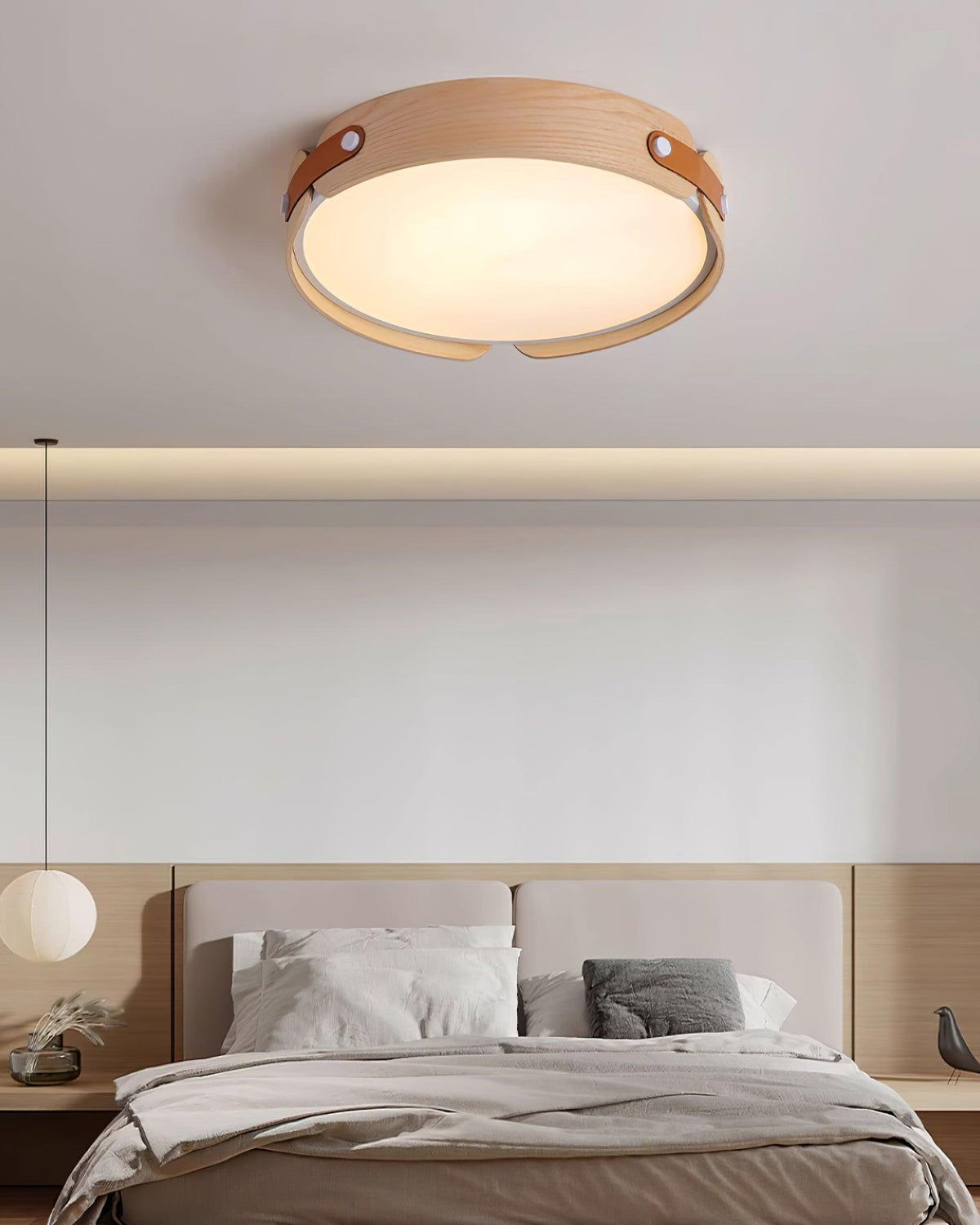 Edan Moderne minimalistische plafondlamp van hout