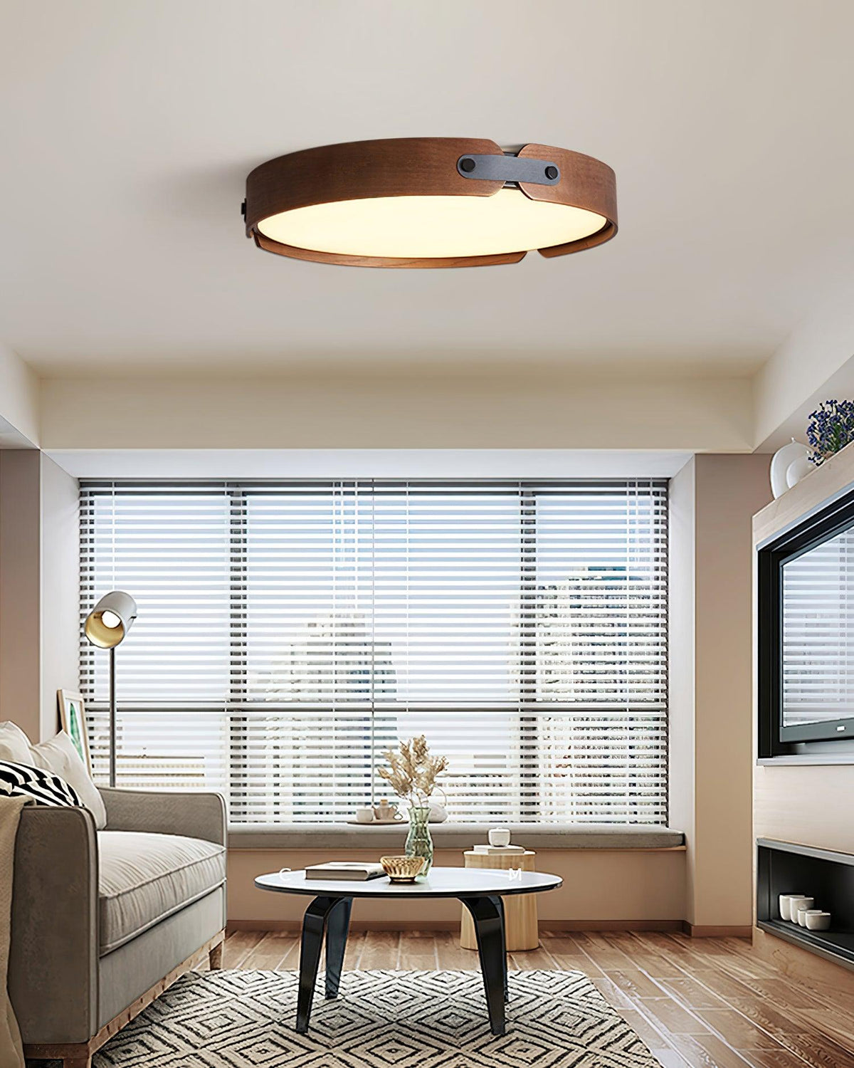 Edan Moderne minimalistische plafondlamp van hout