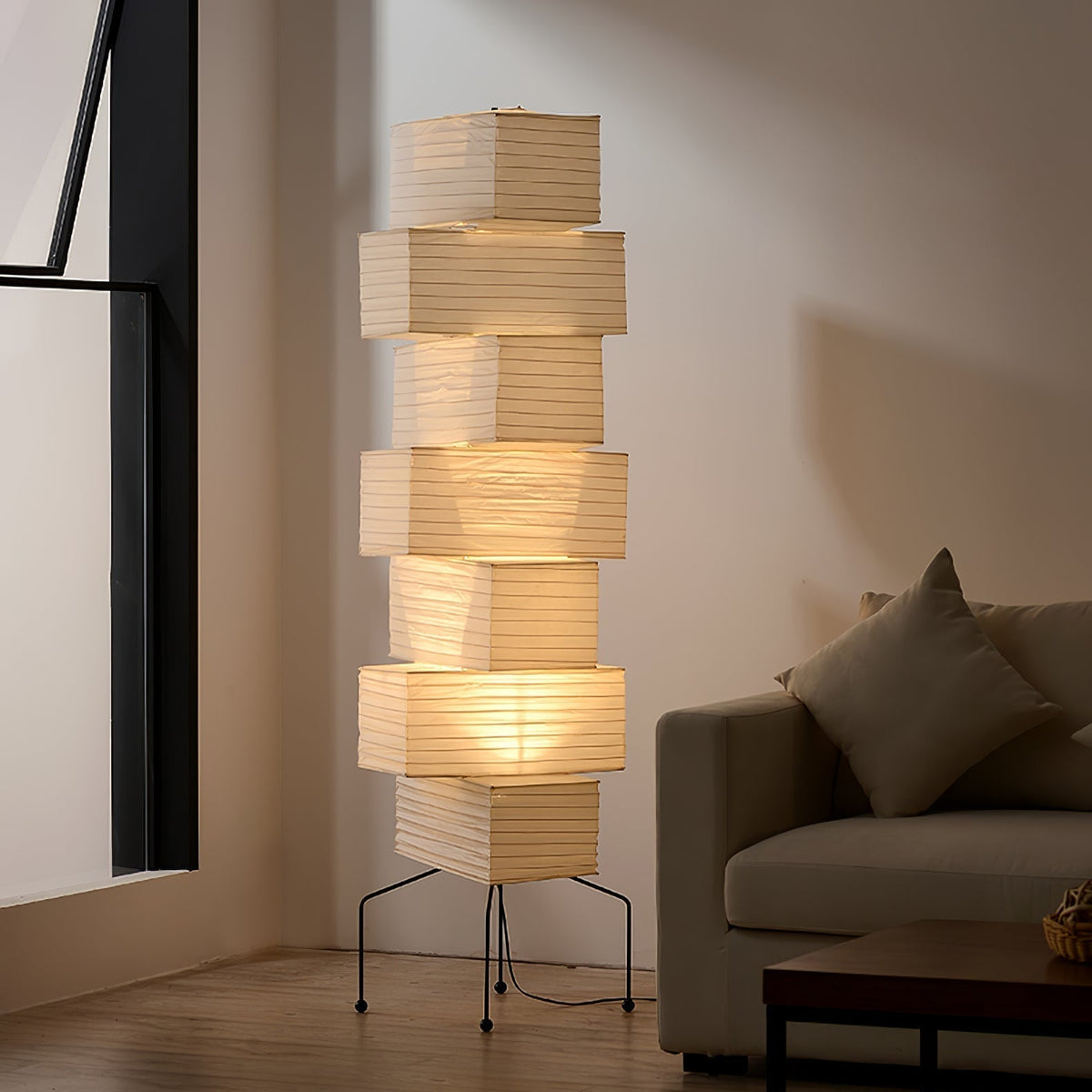 Avara vloerlamp van rijstpapier