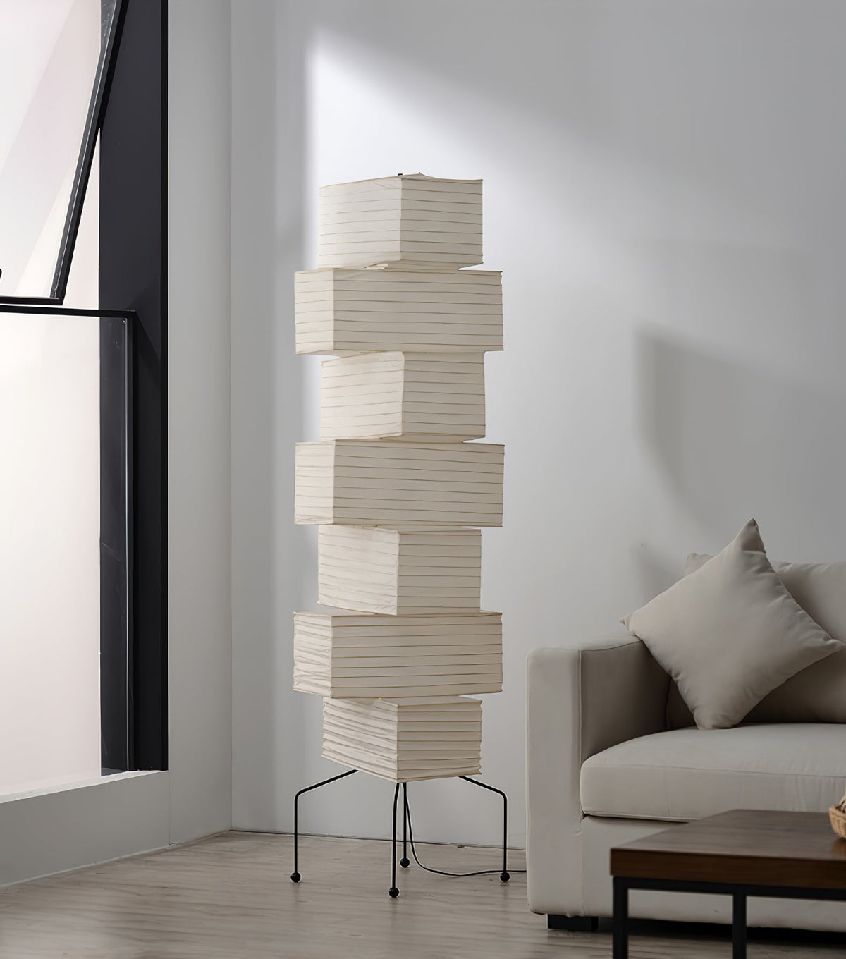 Avara vloerlamp van rijstpapier