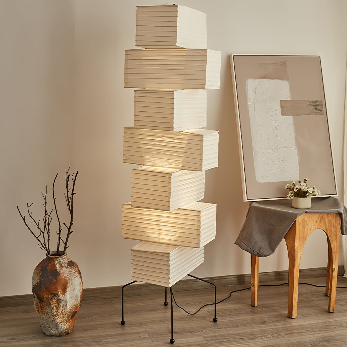 Avara vloerlamp van rijstpapier