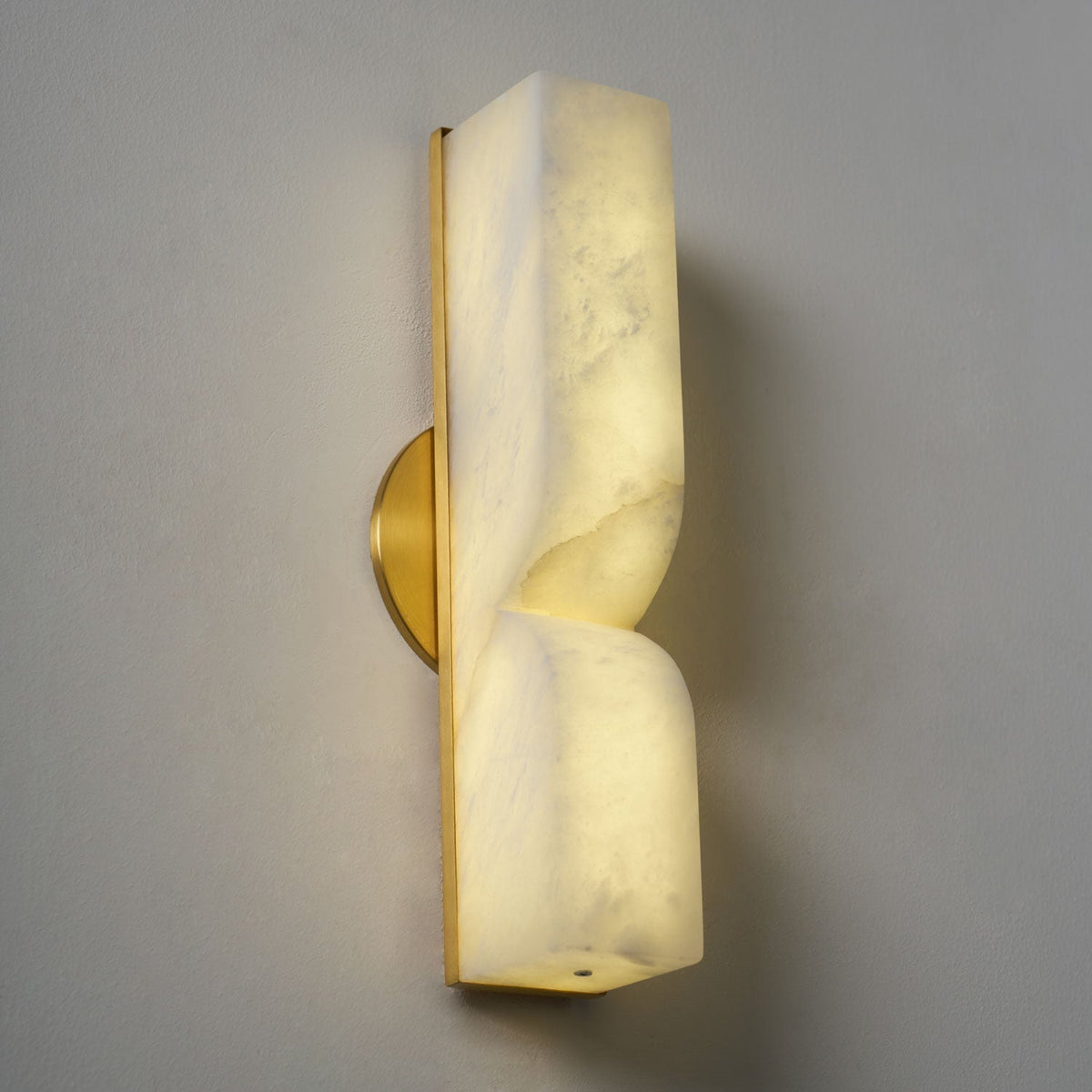 Niveelle Albast Rechthoekige wandlamp
