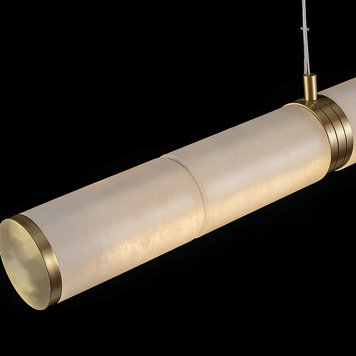 Gevrel minimalistisch hanglamp van albast