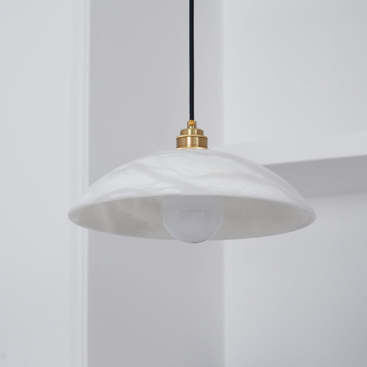 Warenol Minimalistische hanglamp van albast