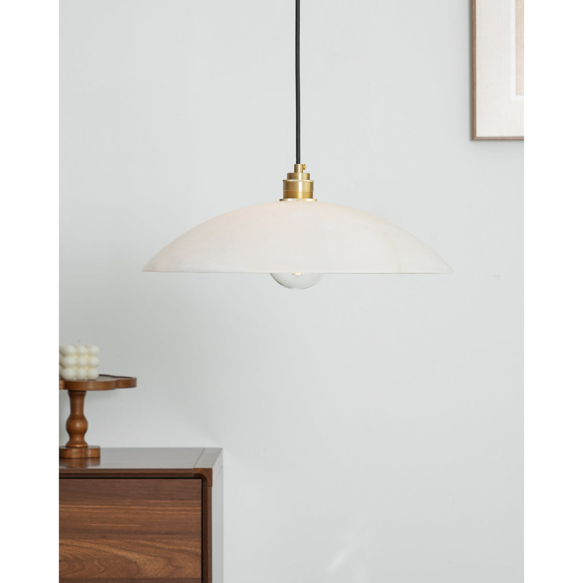 Warenol Minimalistische hanglamp van albast
