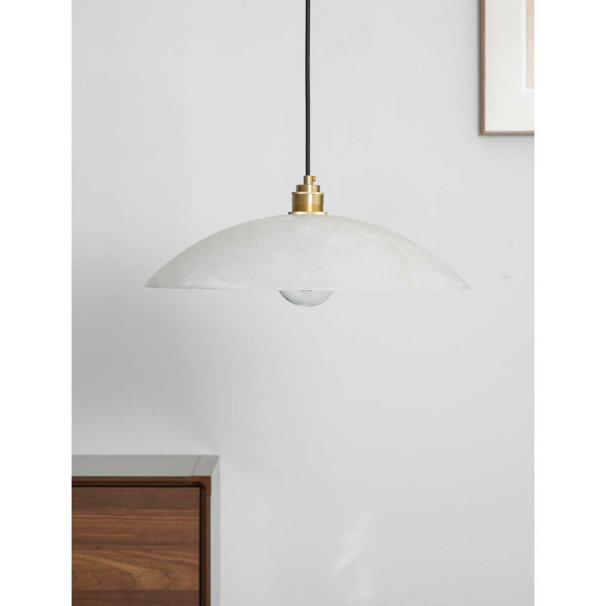 Warenol Minimalistische hanglamp van albast