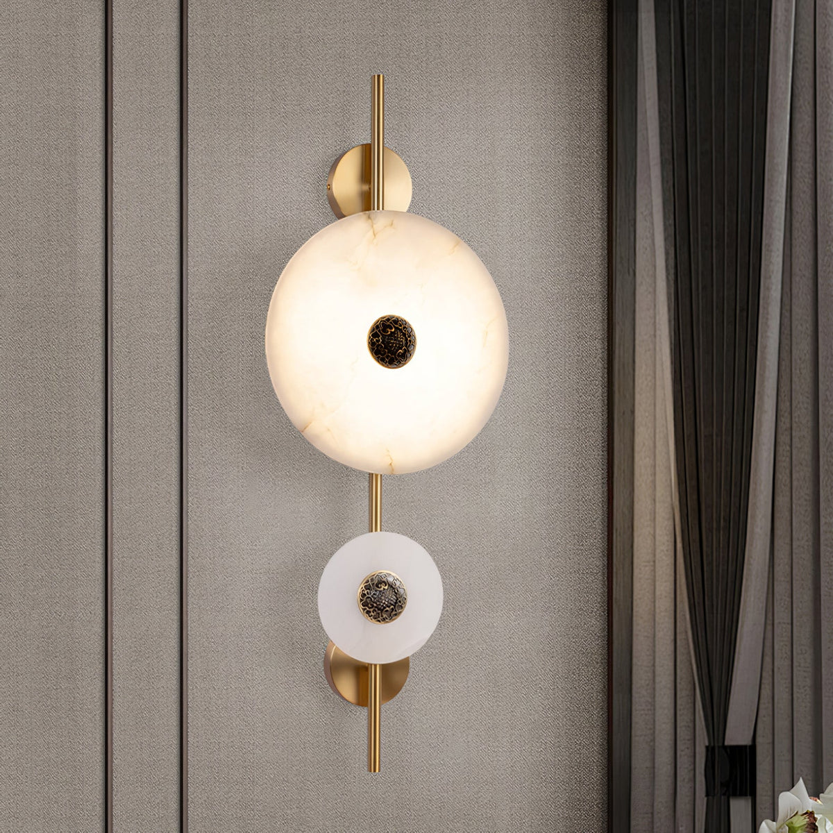 Evadne albasten wandlamp