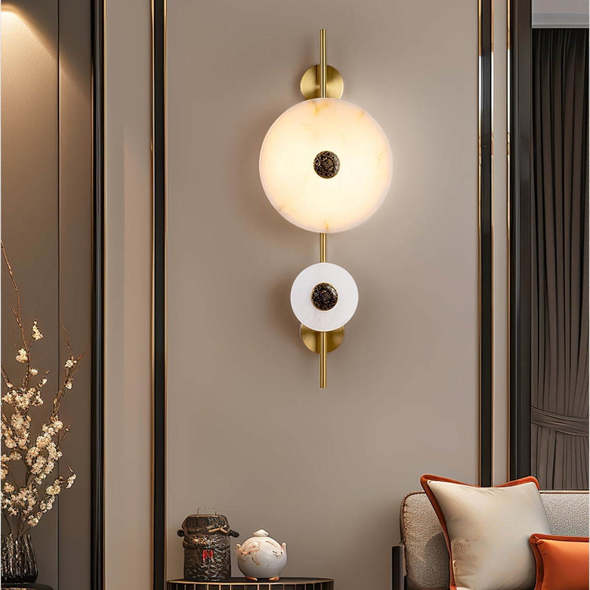 Evadne albasten wandlamp