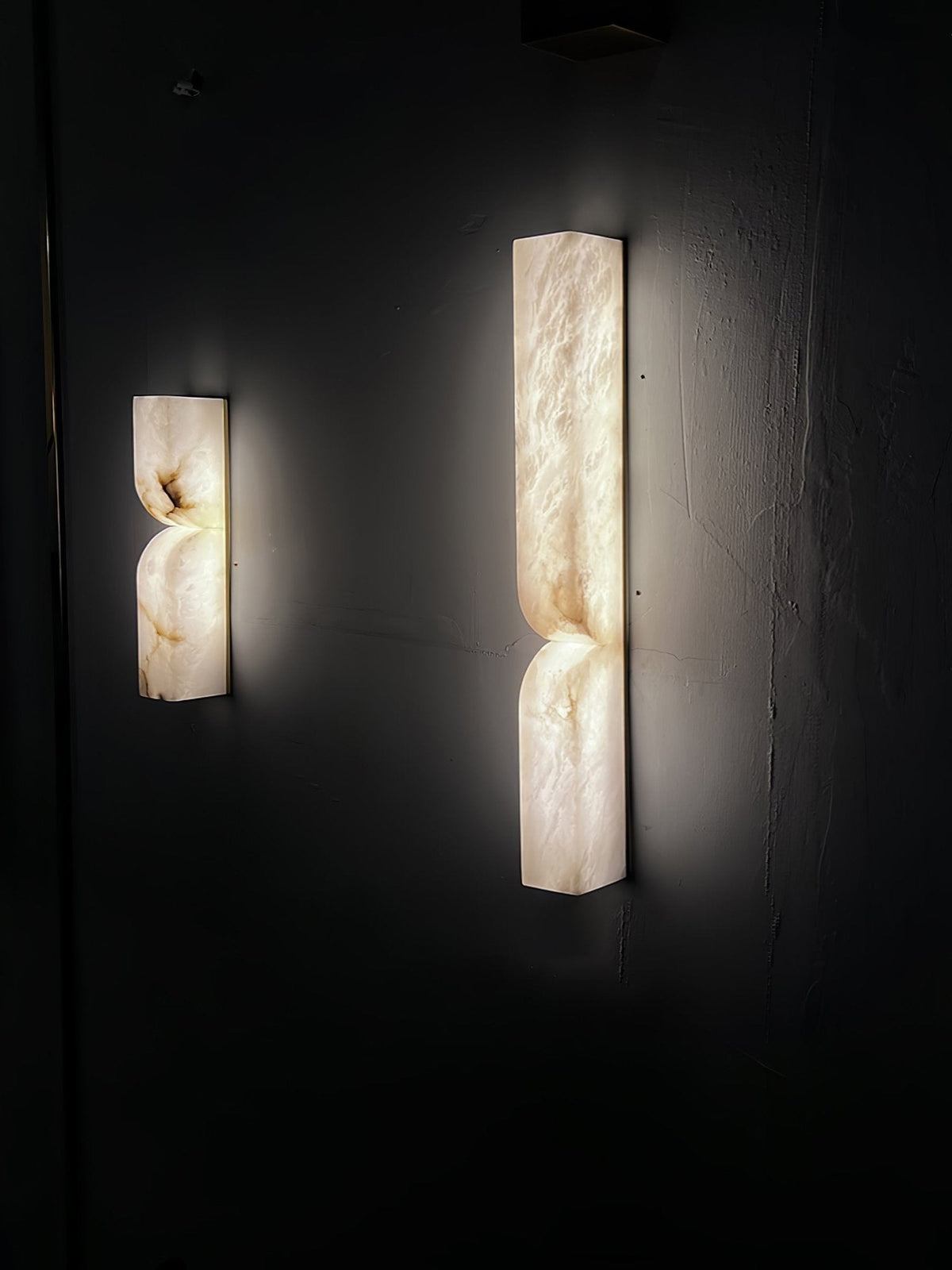 Niveelle Albast Rechthoekige wandlamp