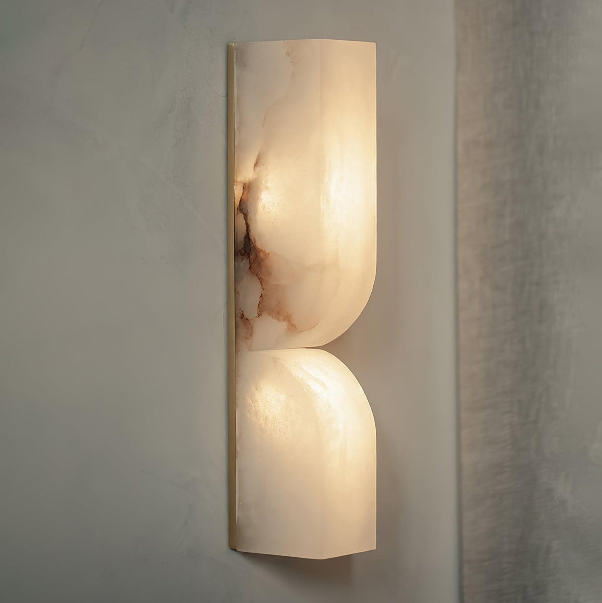 Niveelle Albast Rechthoekige wandlamp