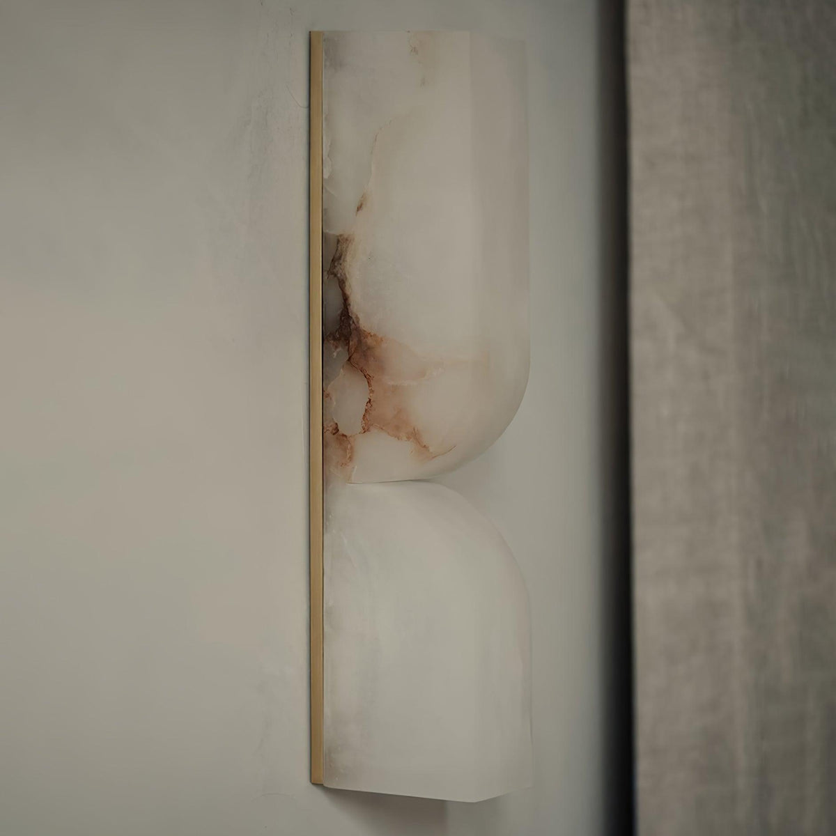 Lena Albast rechthoekige wandlamp met stekker
