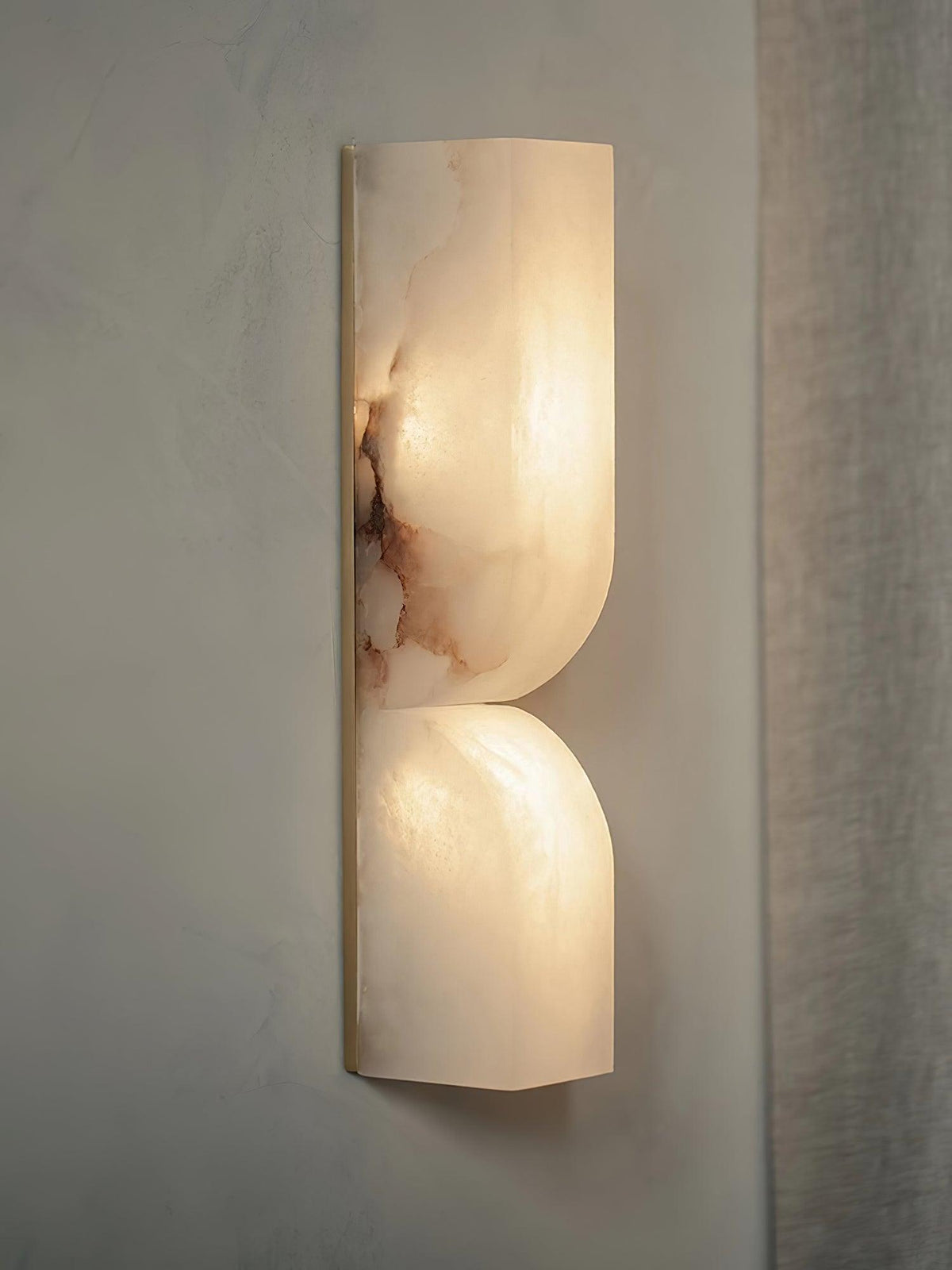 Lena Albast rechthoekige wandlamp met stekker