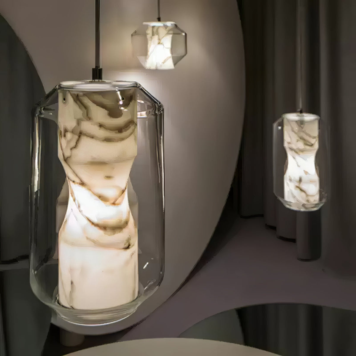 Aveneriella hanglamp albast