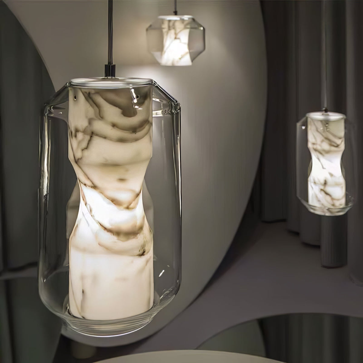 Aveneriella hanglamp albast