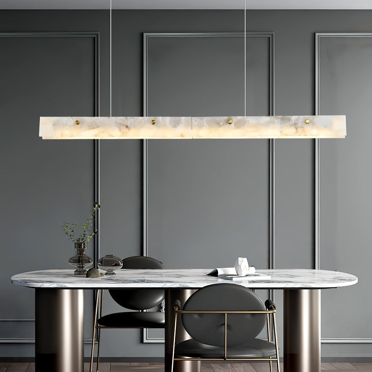 Vexor LED Moderne lineaire hanglamp van albast