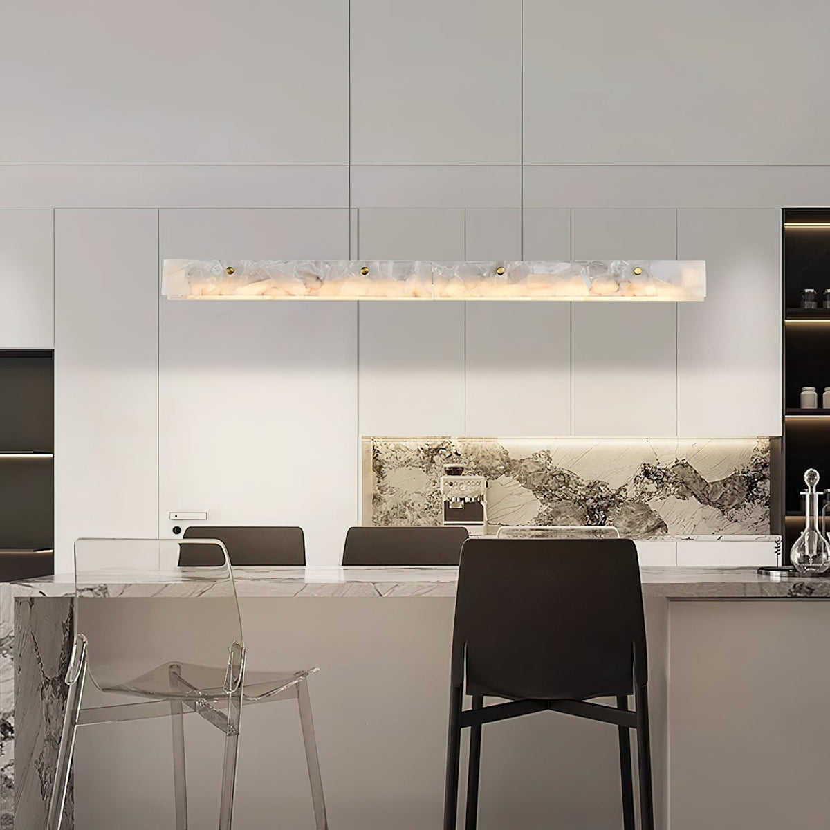 Vexor LED Moderne lineaire hanglamp van albast