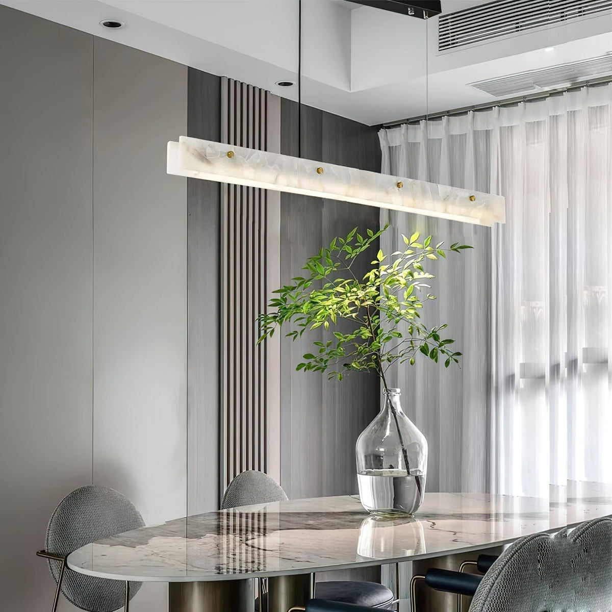 Vexor LED Moderne lineaire hanglamp van albast