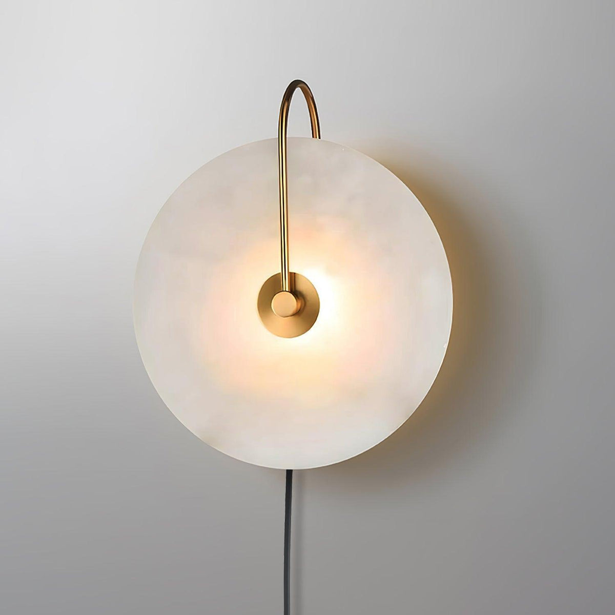 Albeaine Albast bollen wandlamp met Stekker