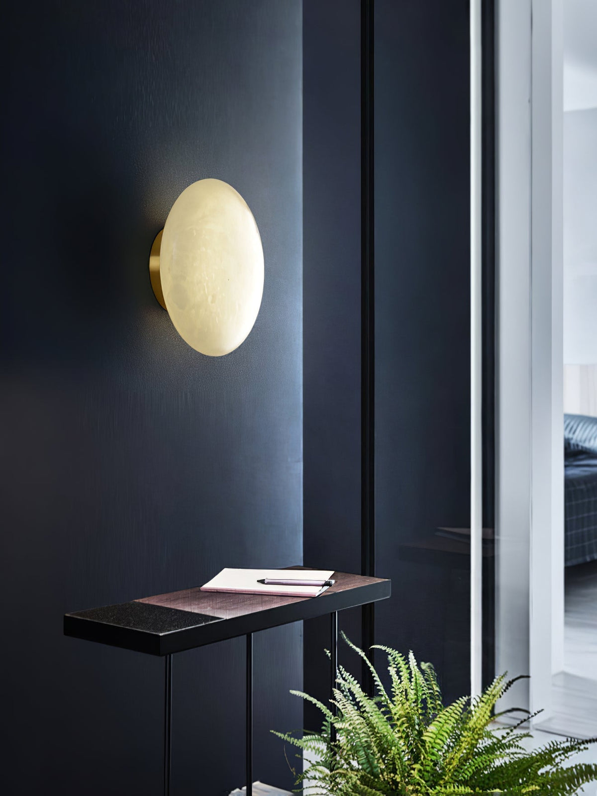 Vanorara minimalistische plafondlamp van albast