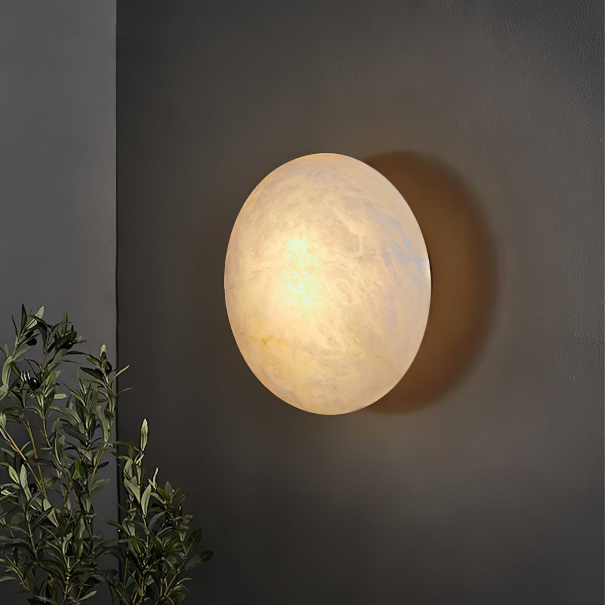 Vanorara minimalistische plafondlamp van albast