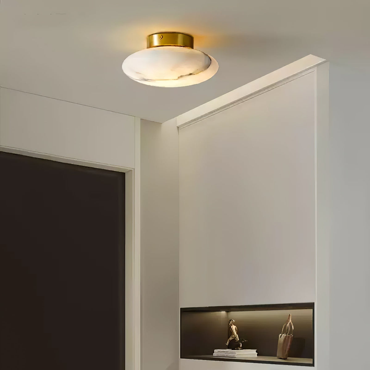 Vanorara minimalistische plafondlamp van albast