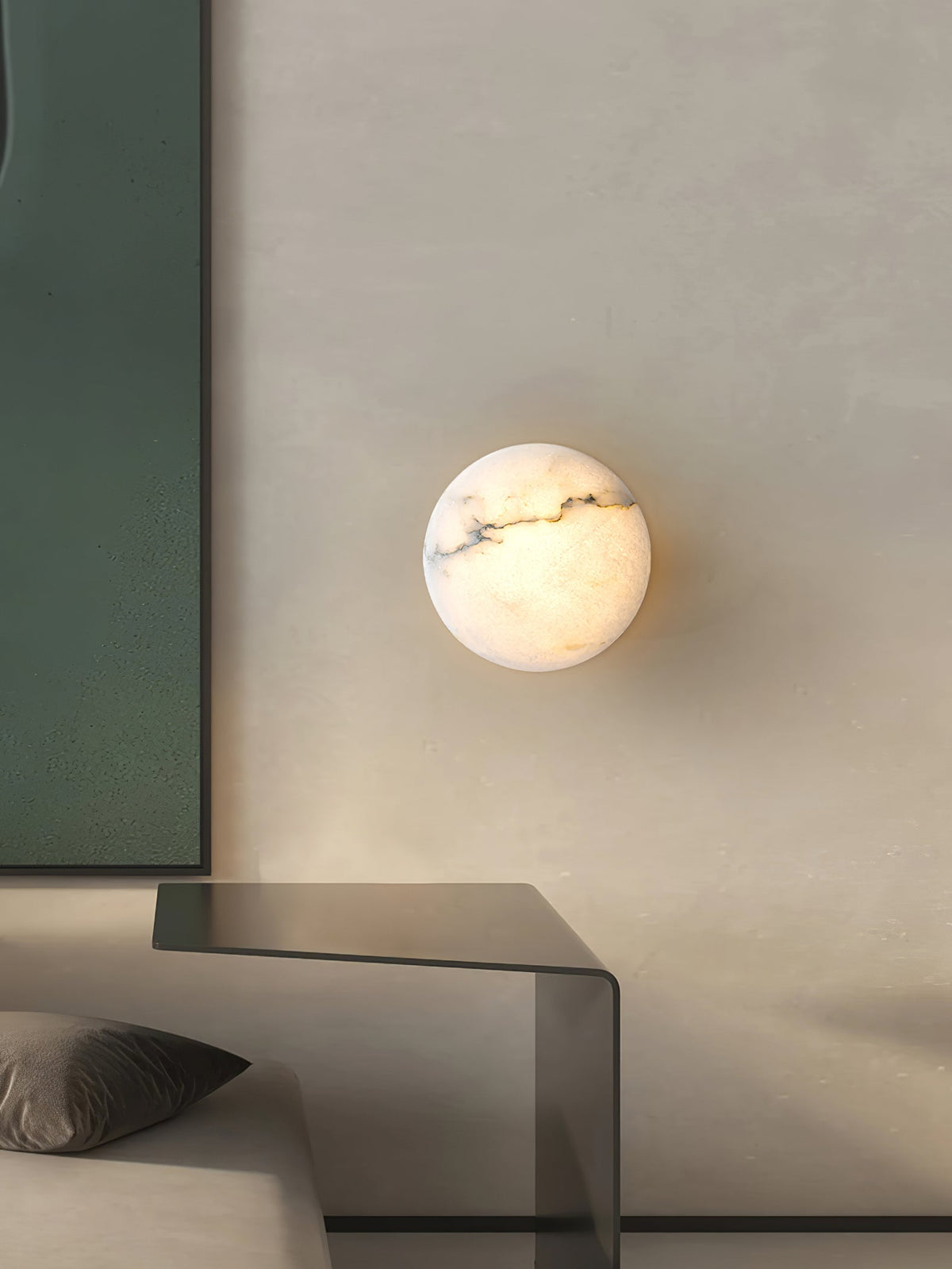 Vanorara minimalistische plafondlamp van albast