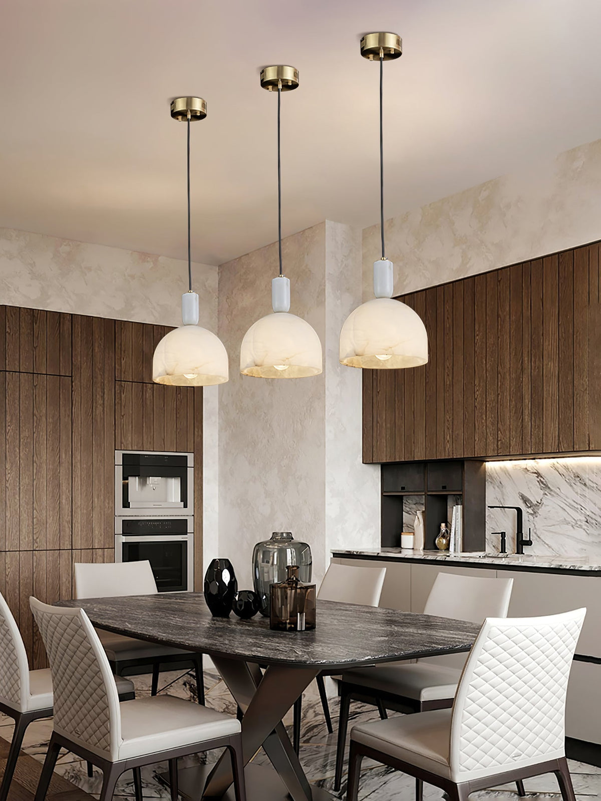 Leda minimalistische hanglamp in albast