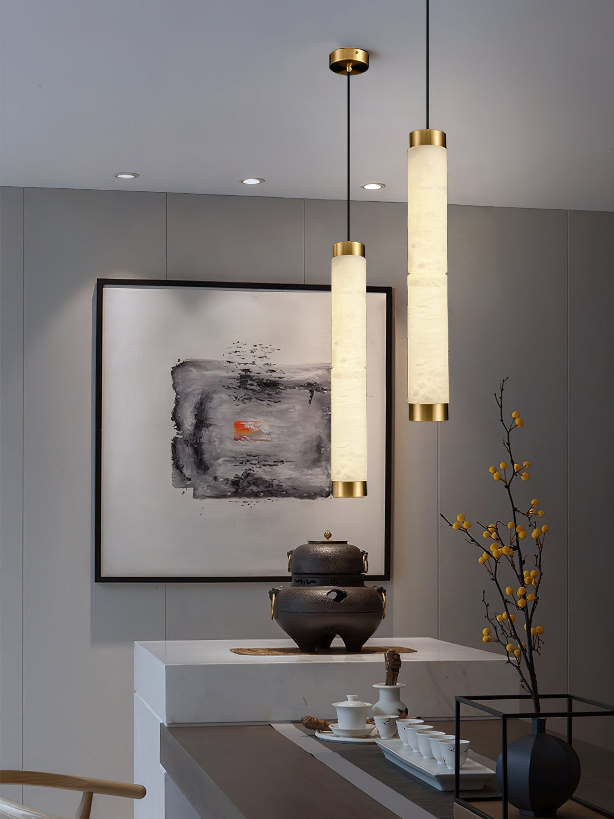 Plotuvyi Moderne hanglamp van albast