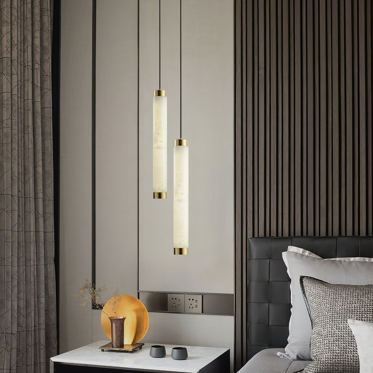 Plotuvyi Moderne hanglamp van albast