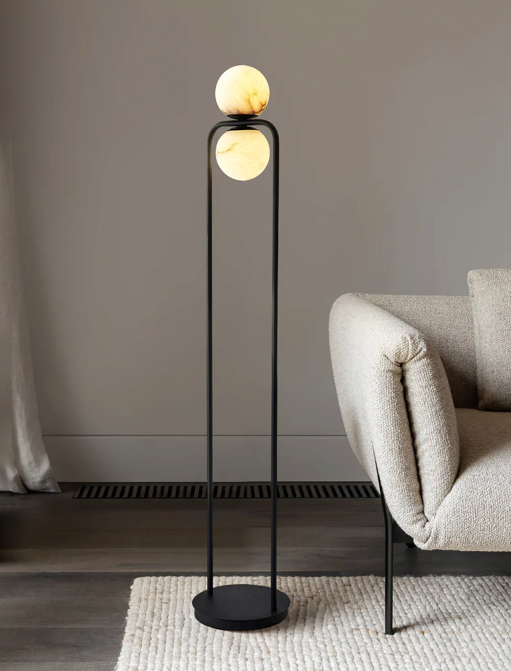 Callista minimalistisch albasten vloerlamp