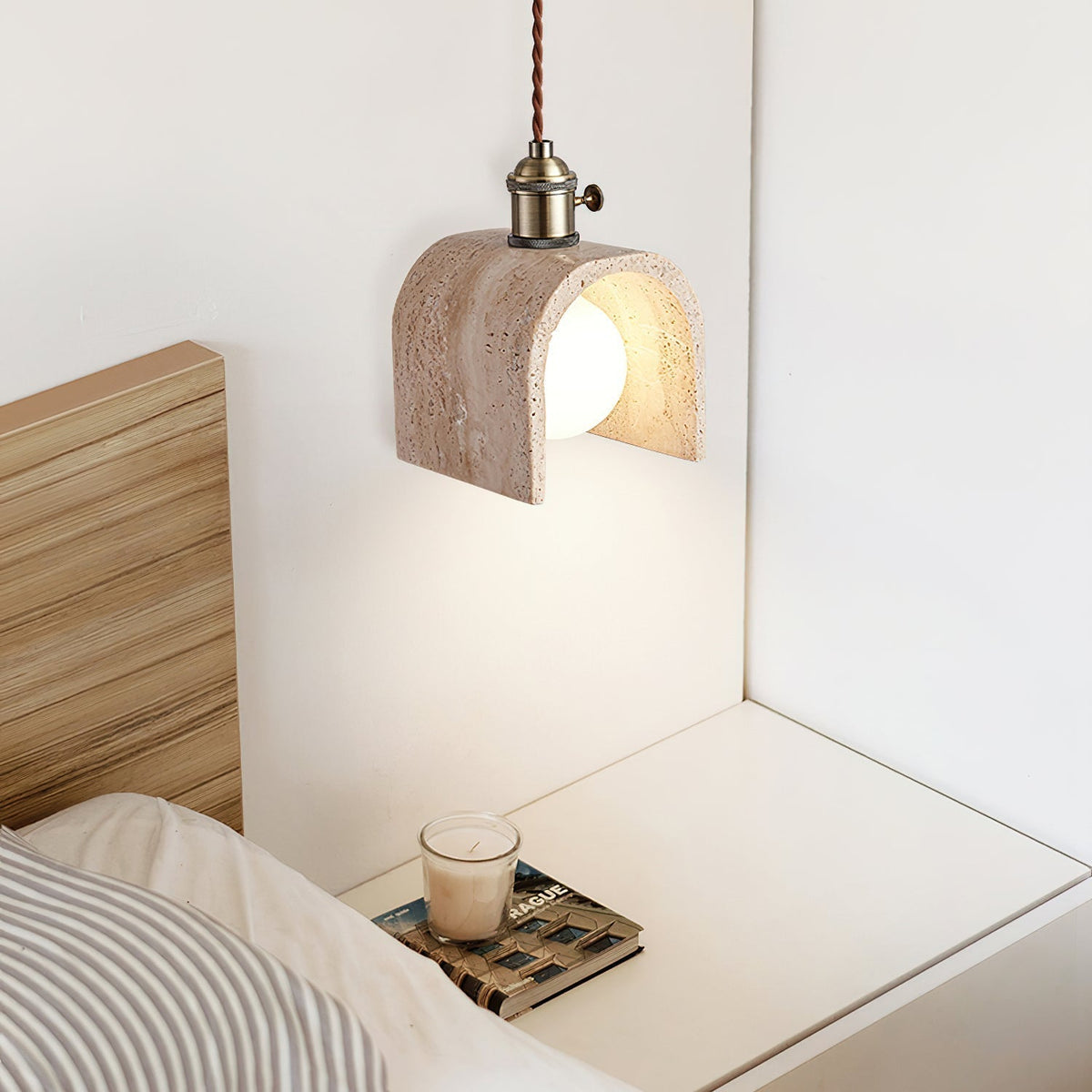Qisk travertin hanglamp