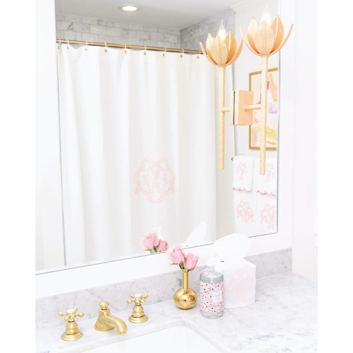 Clira messing wandlamp Lotus Bloom