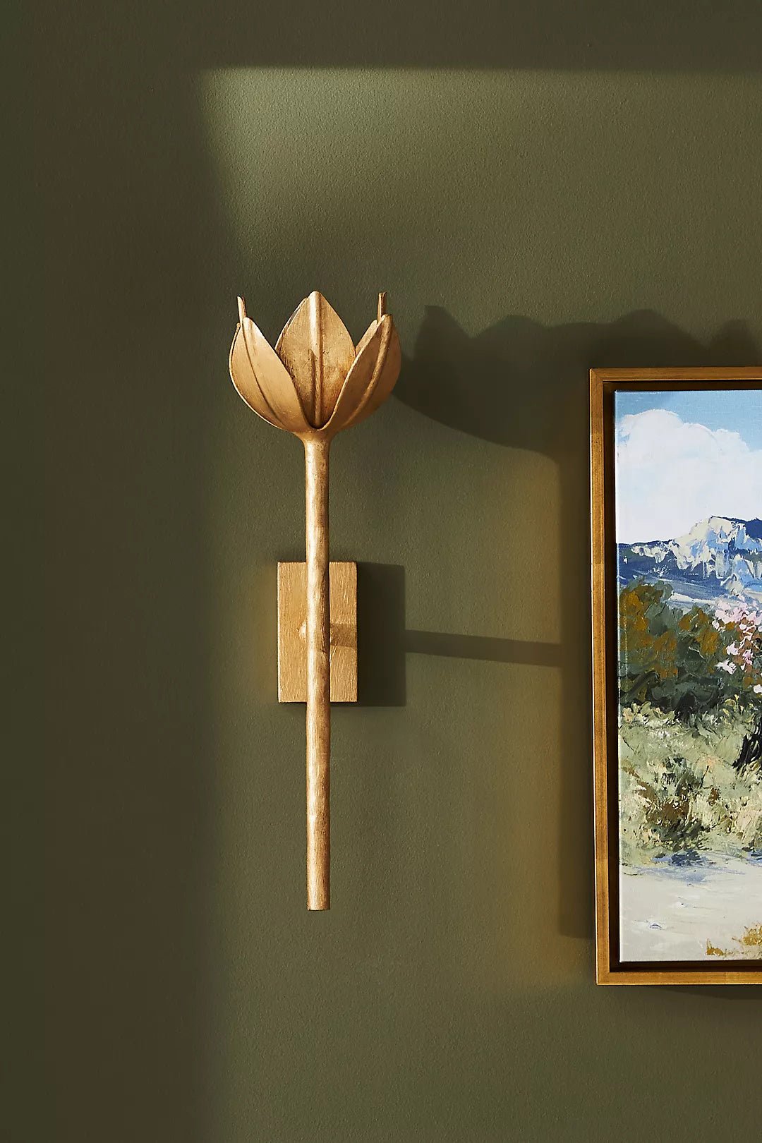 Clira messing wandlamp Lotus Bloom