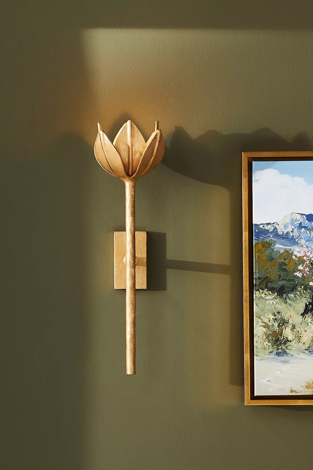 Clira messing wandlamp Lotus Bloom
